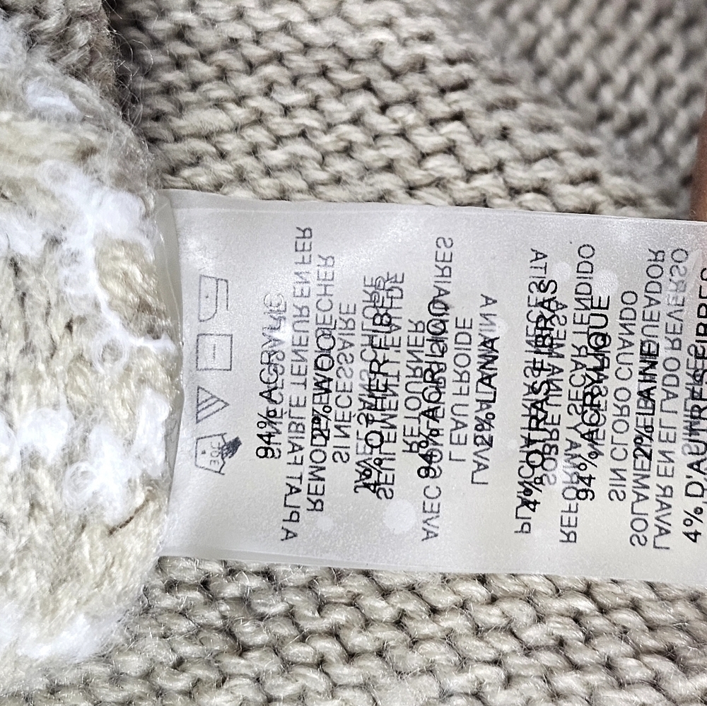 Calvin Klein Beige and Cream Cowl Neck Sweater - Picture 8 of 12